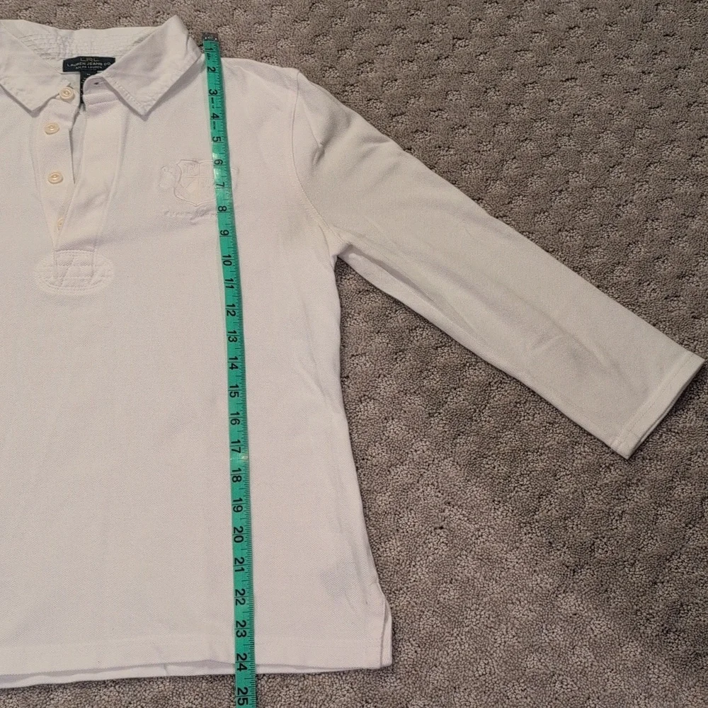 Ralph Lauren Cream Long Sleeve Polo - Picture 5 of 13